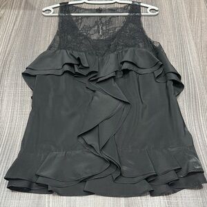 Robbi & Nikki by Robert Rodriguez Charcoal Ruffle Camisole